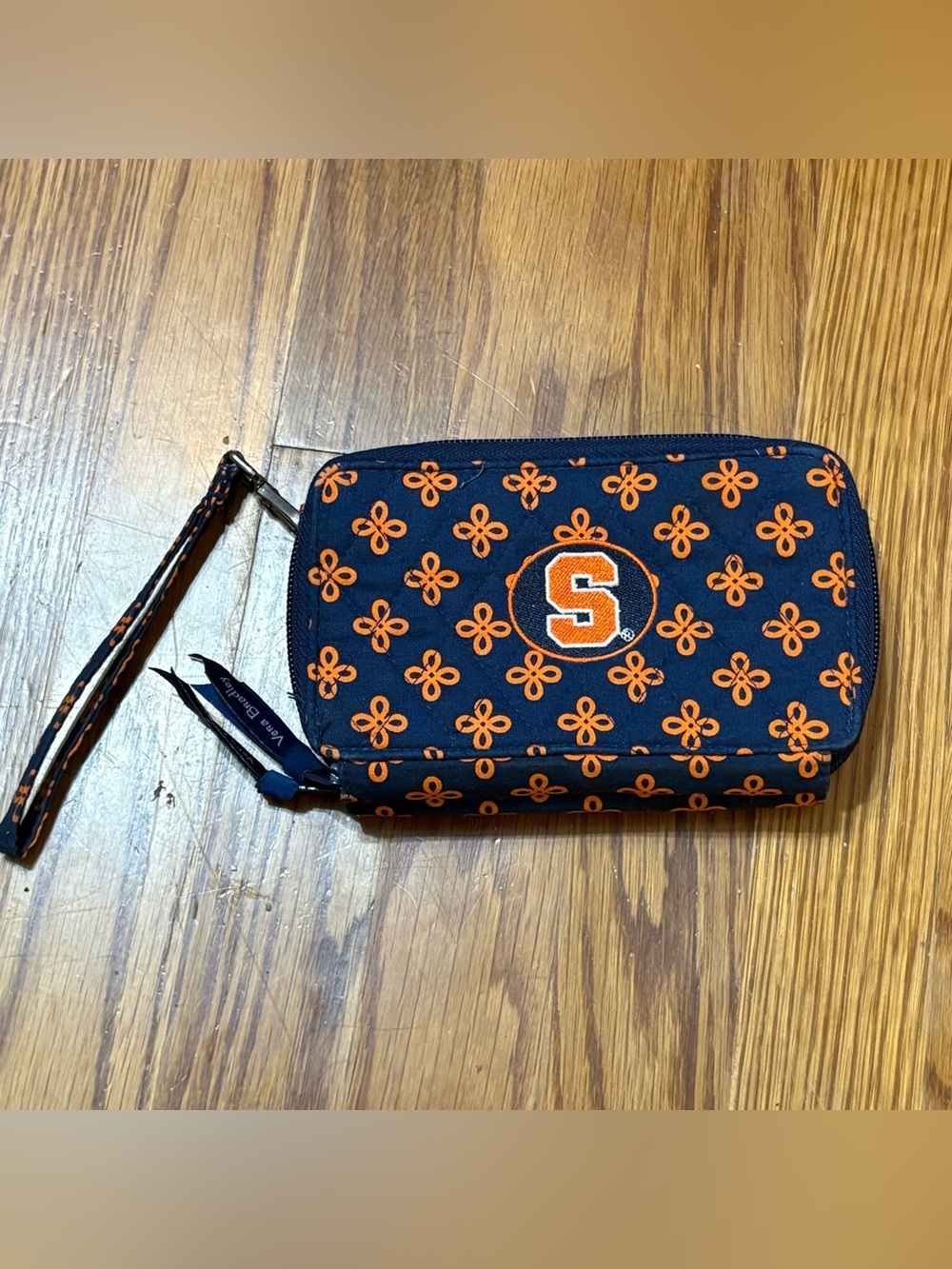 Vera Bradley Syracuse Orange University Double Zip Wristlet Wallet